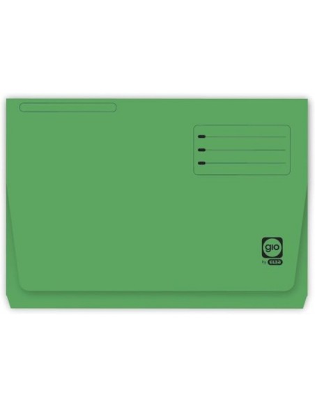 PAQ 25 SUBCARPETAS Fº BOLSA Y SOLAPA 320G VERDE